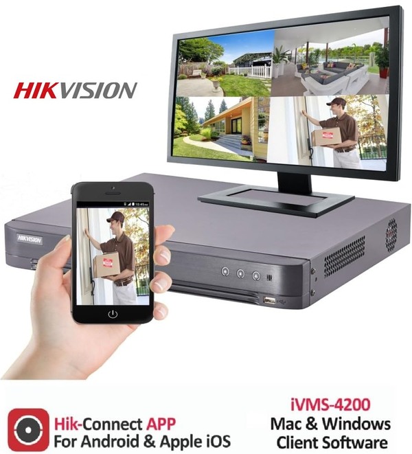 دستگاه DVR هایک ویژن اغلب از نرم‌افزار iVMS-4200 برای ویندوز و اپلیکیشن موبایل Hik-Connectپشتیبانی می‌کند.